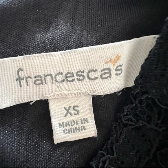 FRANCESCA'S Black Lace Keyhole Sleeveless Tulle Cocktail Dress Size XS - Picture 14 of 16